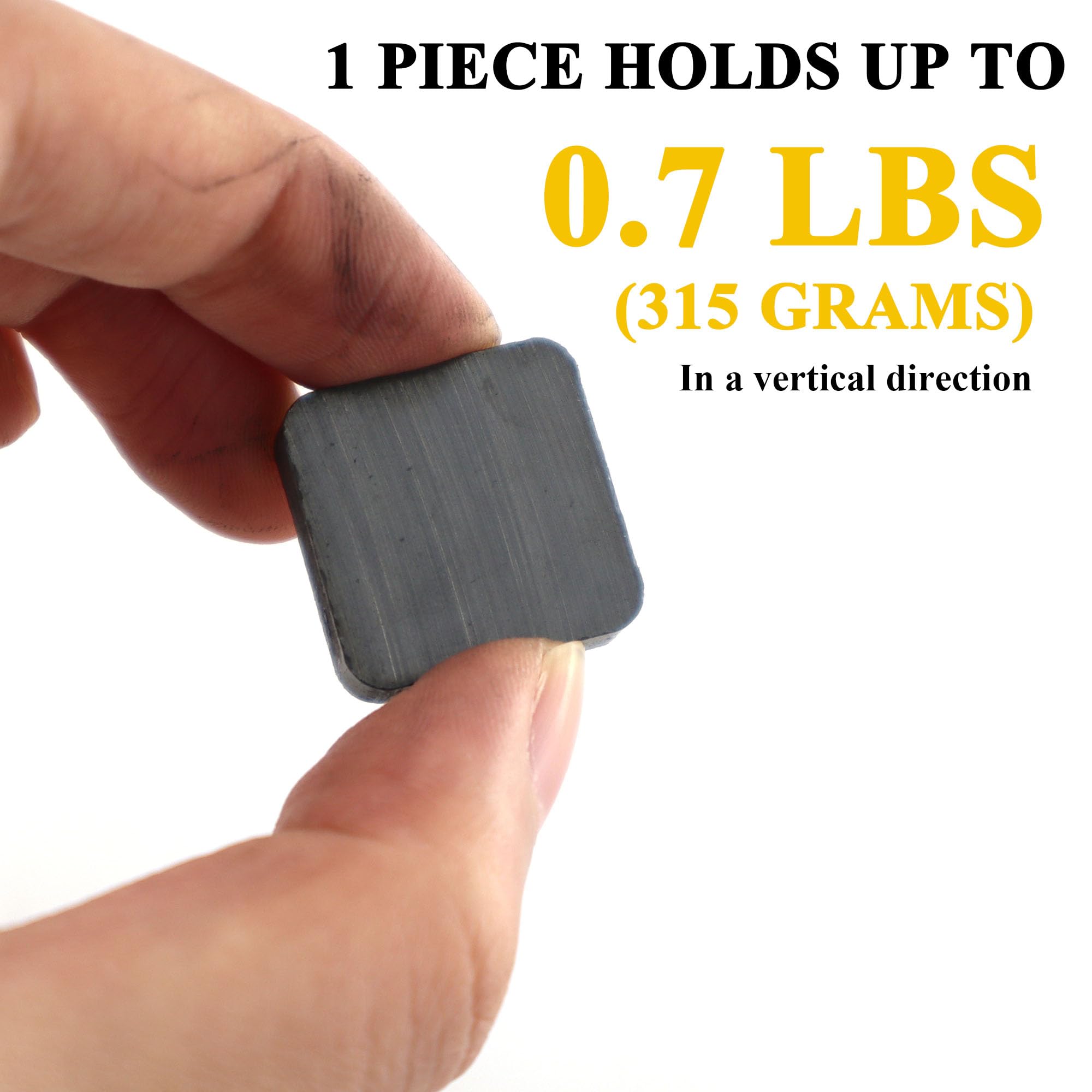 42Pcs Strong Square Ferrite Magnets 0.8"x0.12", Adhesive Ceramic Magnets — Amazon image 4