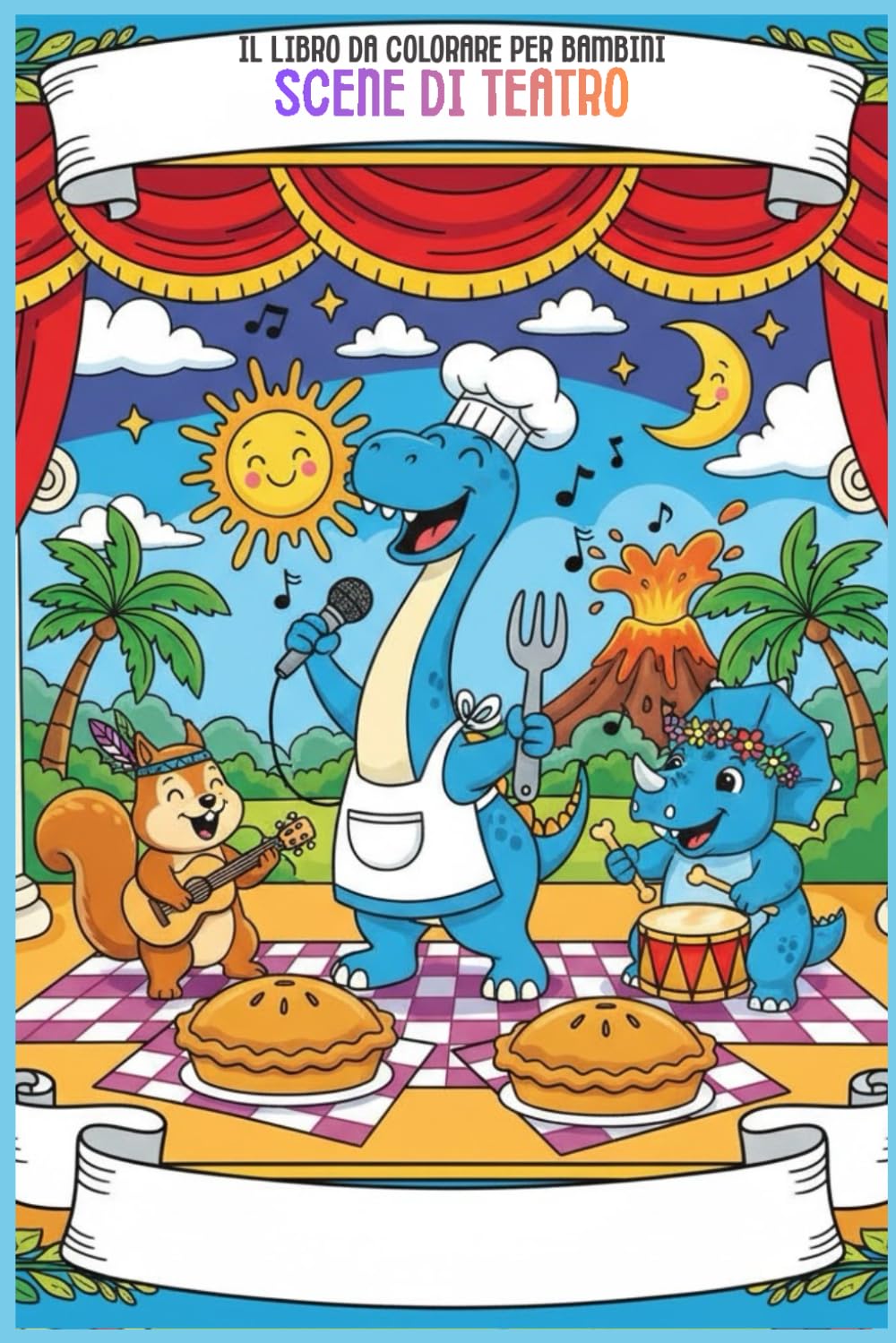 Scene di Teatro: Il libro da colorare per bambini