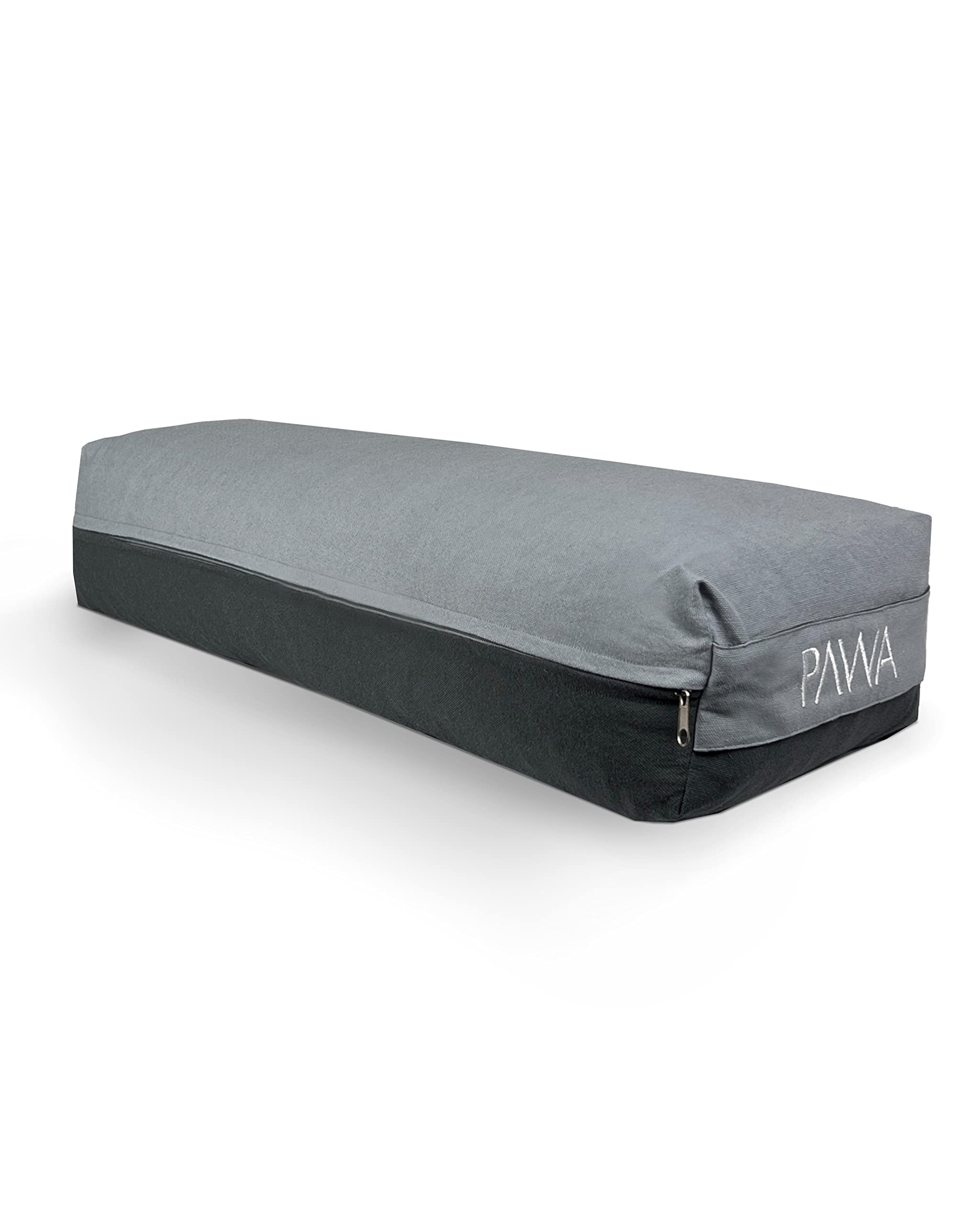 Yoga Bolster rechteckig aus Baumwolle, waschbarer Bezug, Yogakissen für Yin Yoga, Pilates oder Rückenübungen