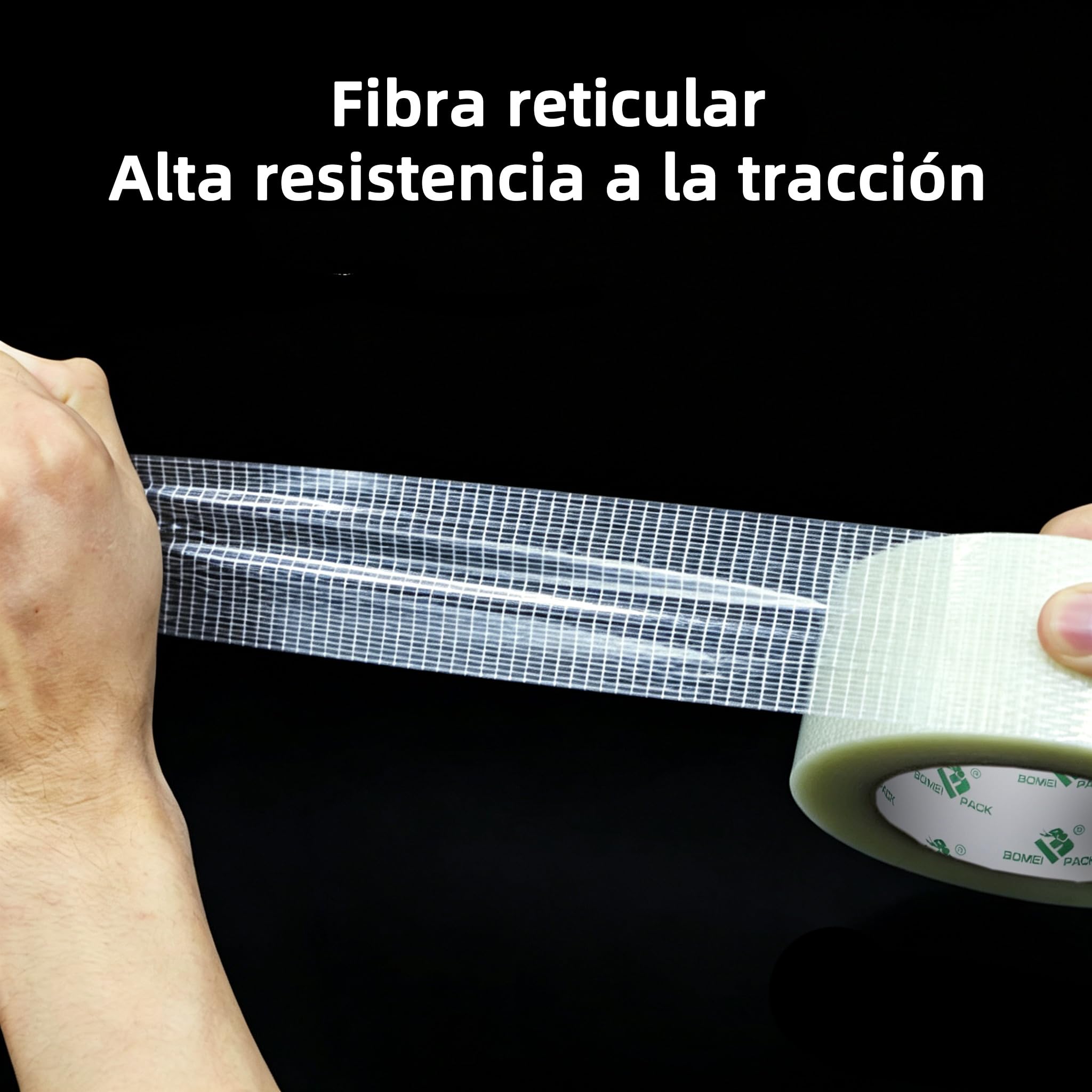 BOMEI PACK Cinta de fibra de vidrio de rejilla 50mm40m (4 Rolls)
