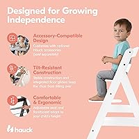 Vista 4 de Hauck Alpha+ Trona de madera de haya maciza con asiento ajustable, Blanco