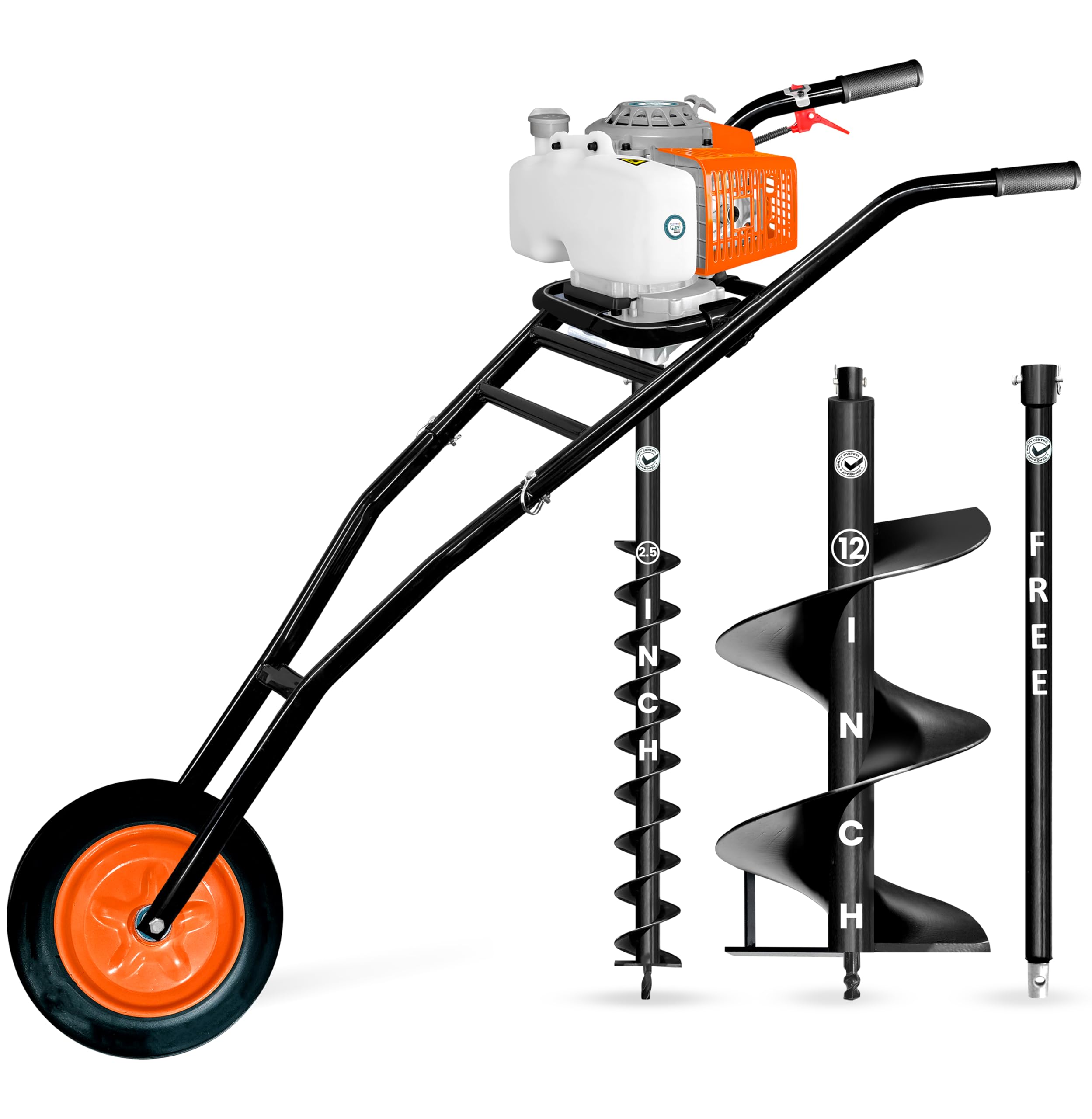 DVI Earth Auger Pin & Lock Set - Rustproof & Secure -14 DVI Earth Auger Pin & Lock Set - Rustproof & Secure -14