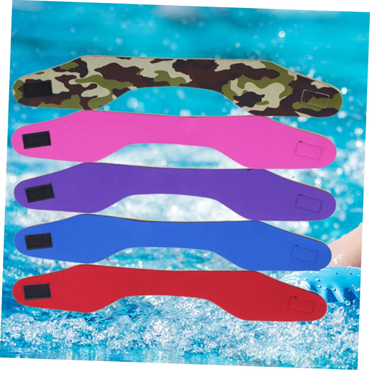 BESPORTBLE 3pcs Unisex Waterproof Hair Protector Headband for Swimming Bathing Yoga Sports
