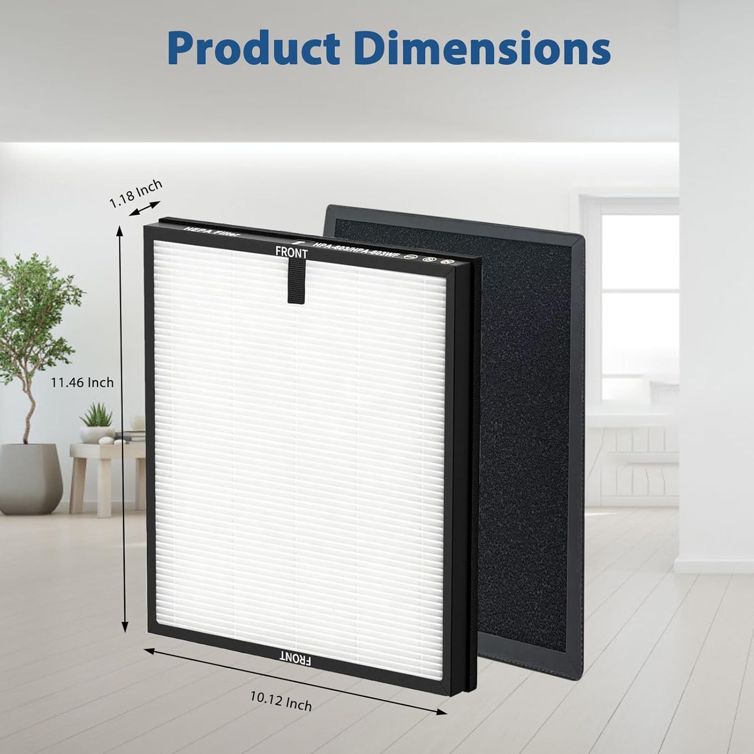 3 Packs HAP603 Air Purifier Replacement Filter for ECOSELF HAP603 HAP603WF Air Purifier,3-in-1 Air Purifier Filter,Home, Office,H13 HEPA Filtration,# RFHAP603