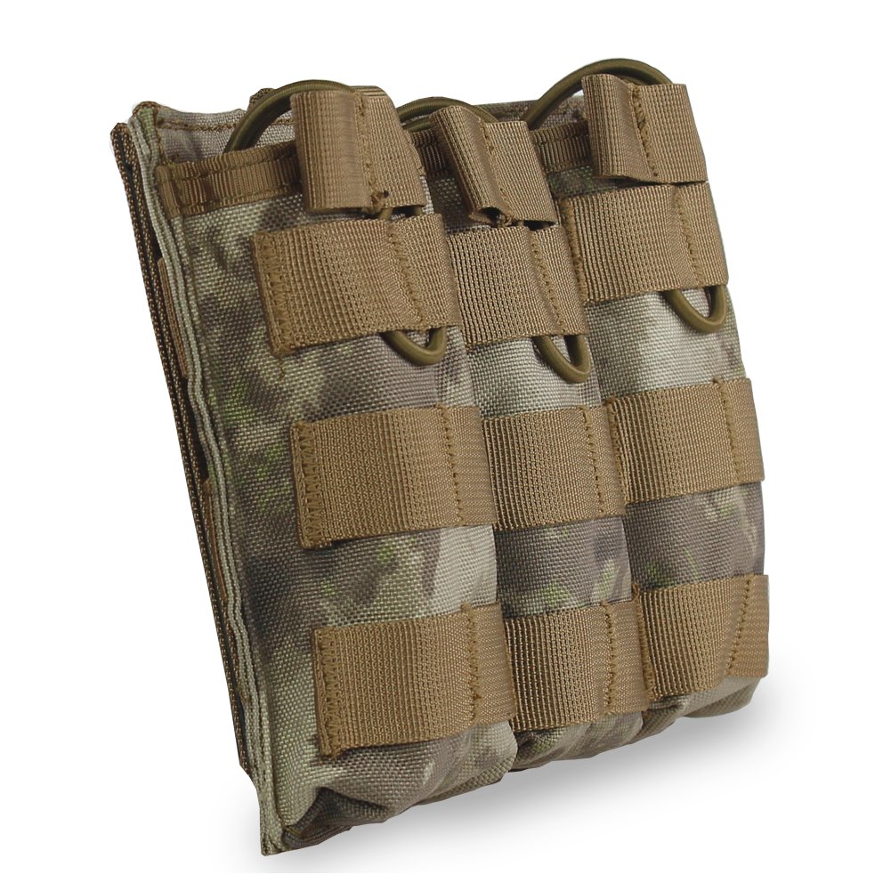 Tactical MOLLE Triple Open-Top Magazine Pouch Fast AK AR M4 FAMAS Mag Military Pouch Outdoor Paintball Airsoft 1000D Nylon