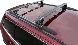 BRIGHTLINES Heavy Duty Anti-Theft Premium Aluminum Roof Bars Roof Rack Crossbars Compatible with 2011-2021 Jeep Grand Cherokee Equipped with Metal Roof Side Rails