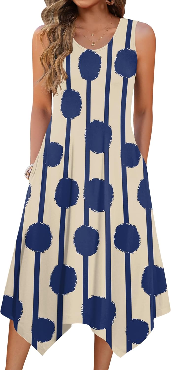 HOTOUCH Summer Dress Sundress Tank Dresses  Sunmarizes in 5 words