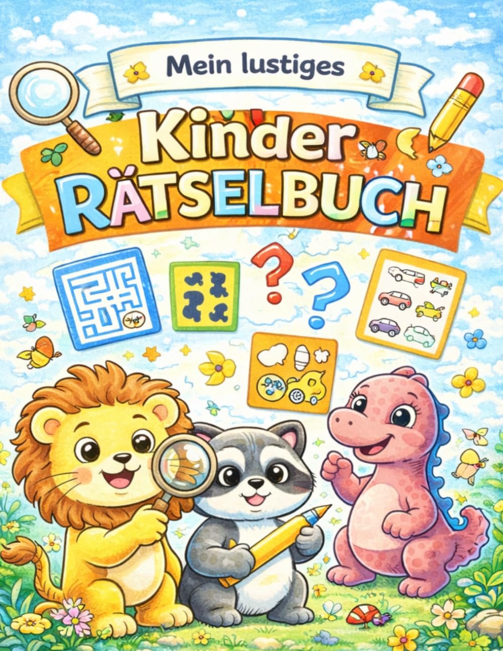 Mein lustiges Kinderrätselbuch: Labyrinthe, Suchbilder, Schattenrätsel & Denkspiele – Spaß und Förderung für clevere Kinder