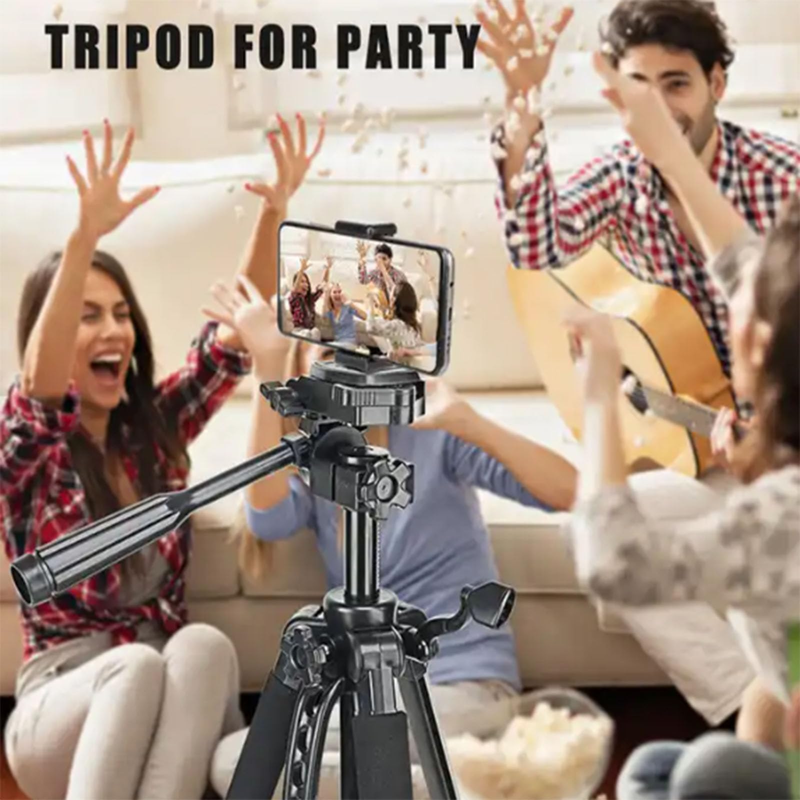 Treppiede flessibile per cellulare per fotocamera, treppiede leggero per supporto per streaming live con luce a LED ad anello, microfono a tubo integrato, per la registrazione video della fotocamera