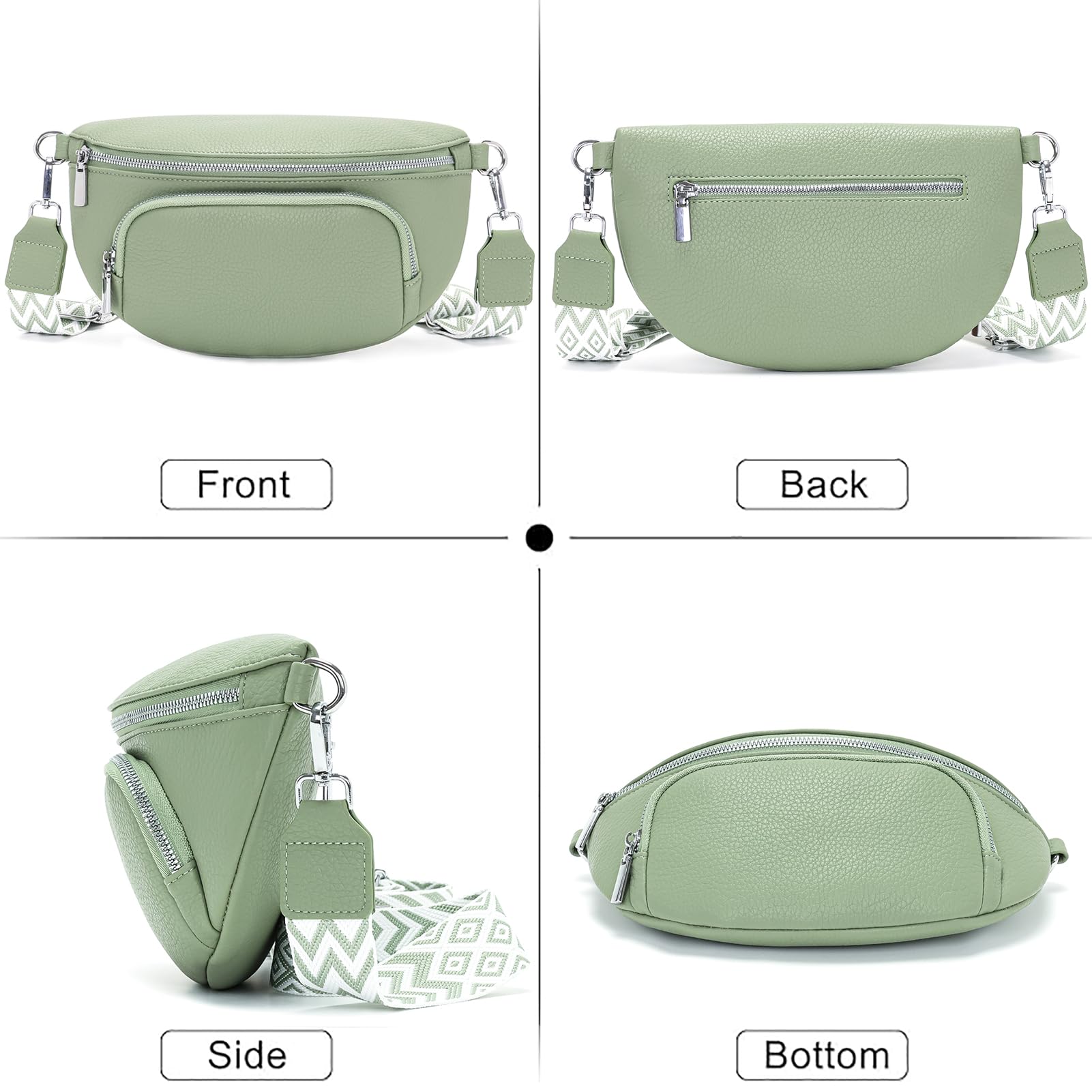 Rorimyth Borsa Tracolla Donna Nera Borsa Marsupio Donna Elegante Borsetta Ragazza Borsette Donna Marsupio Donna Tracolla