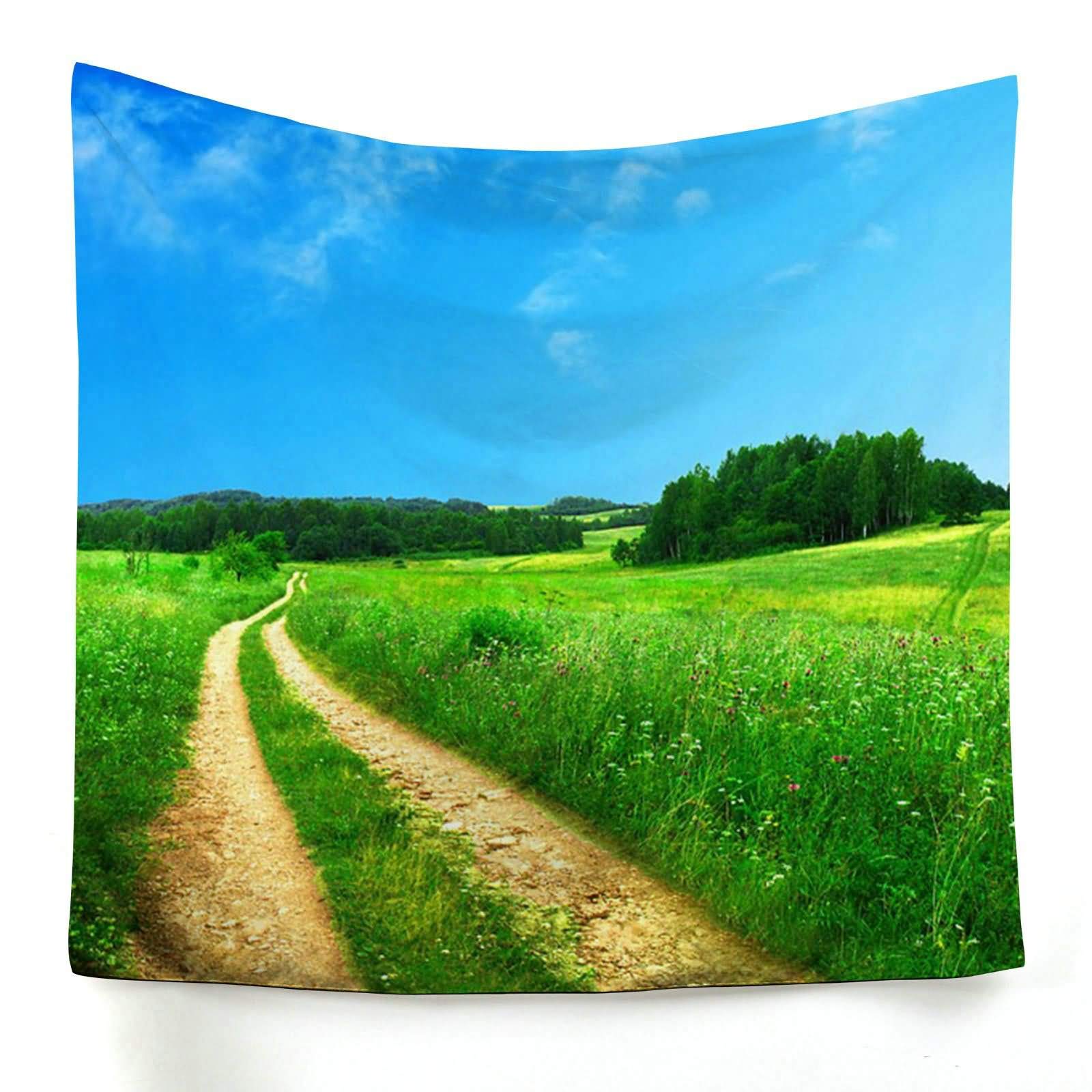 Tenture murale paysage de prairie une œuvre en toile imprimée aux finitions soignées