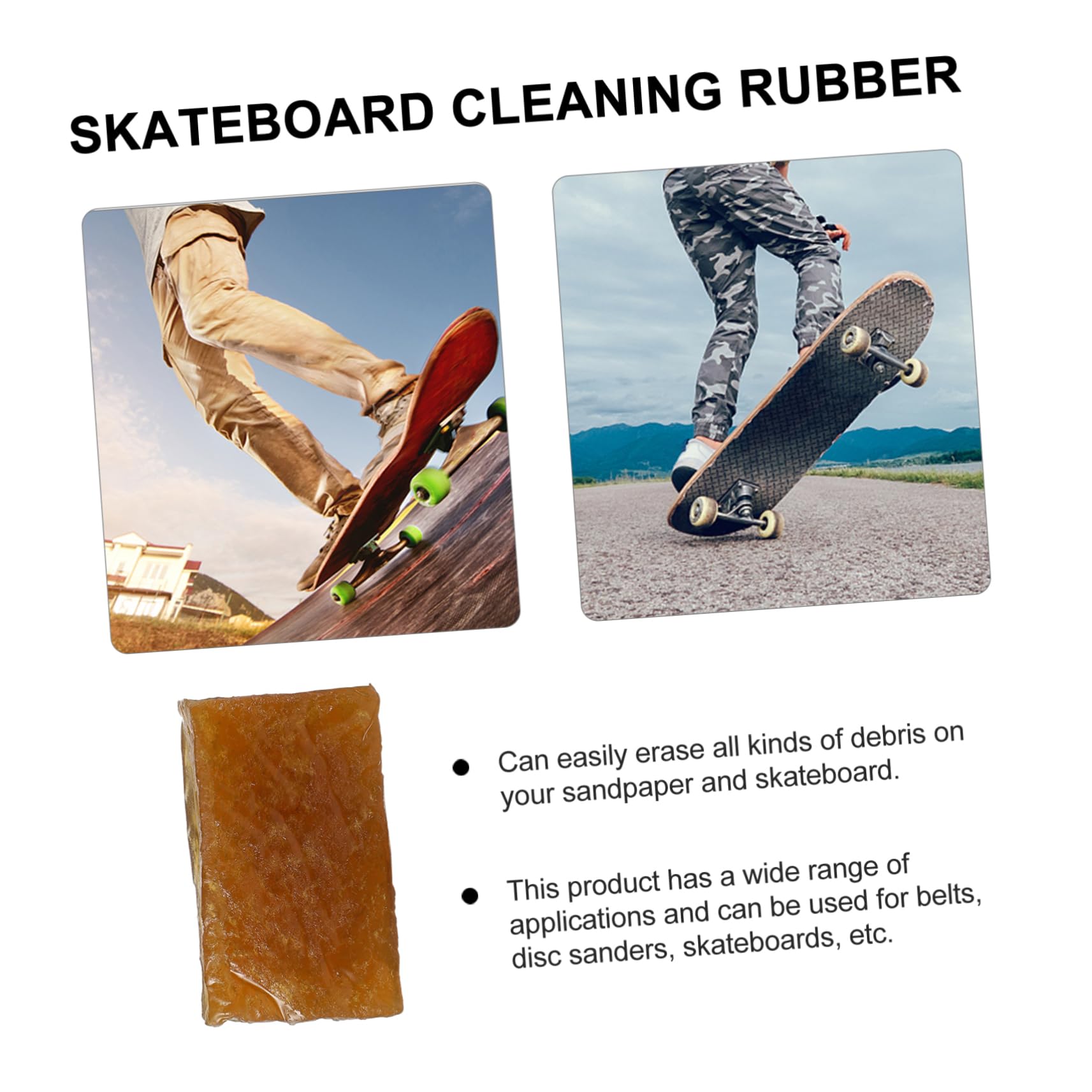 Abaodam 3pcs Rubber Eraser for Skateboard Efficient Abrasive Belt Cleaner Tool for Dust Chips Paint Removal Easy to Use Skateboard Cleaning