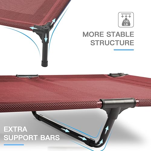 Miniatura 2 de suddus Cama elevada para perro impermeable al aire libre, cama elevada portátil para perro, cama para perro fuera del suelo, cama para perro, fácil