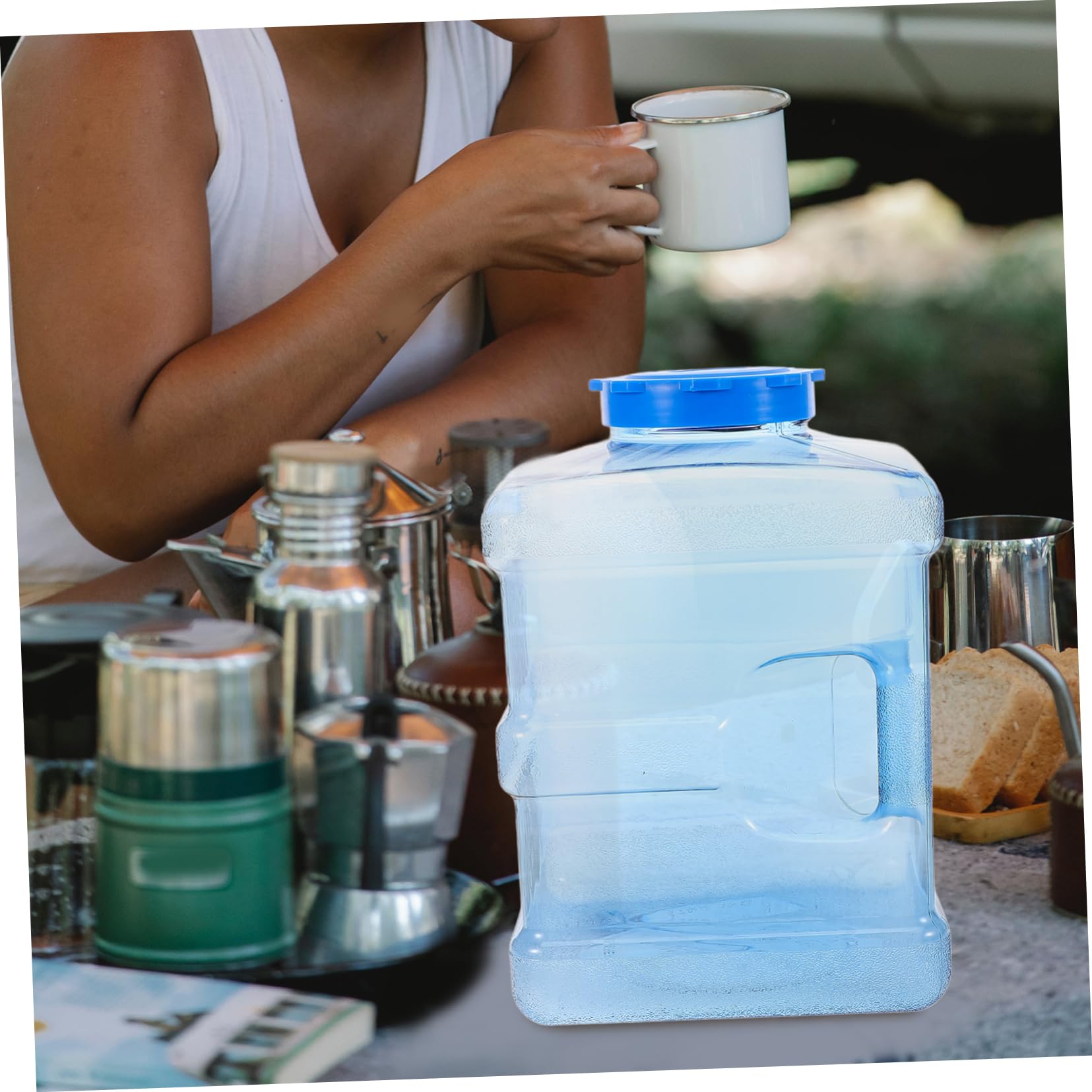 Camping Wasserkanister Wiederverwendbarer Flüssigkeitsbehälter Mit Griff Leere Vorratsflasche Für Outdoor-aktivitäten Robustes PVC-pc-Material
