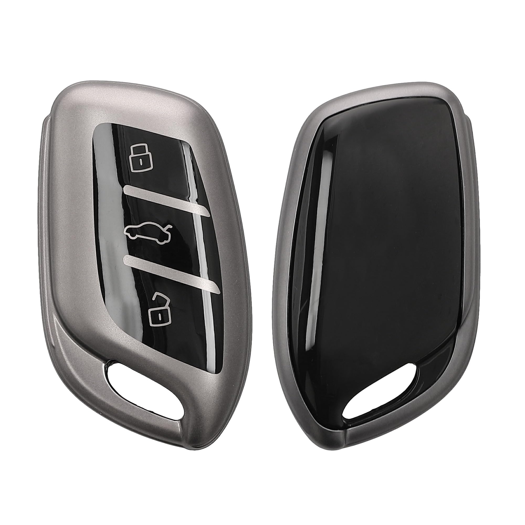 kwmobile Etui na klucze kompatybilne z MG 3-przyciskowe ZS MG4 MG5 MG6 - miękkie etui ochronne na kluczyki samochodowe TPU - czarny matowy/czarny