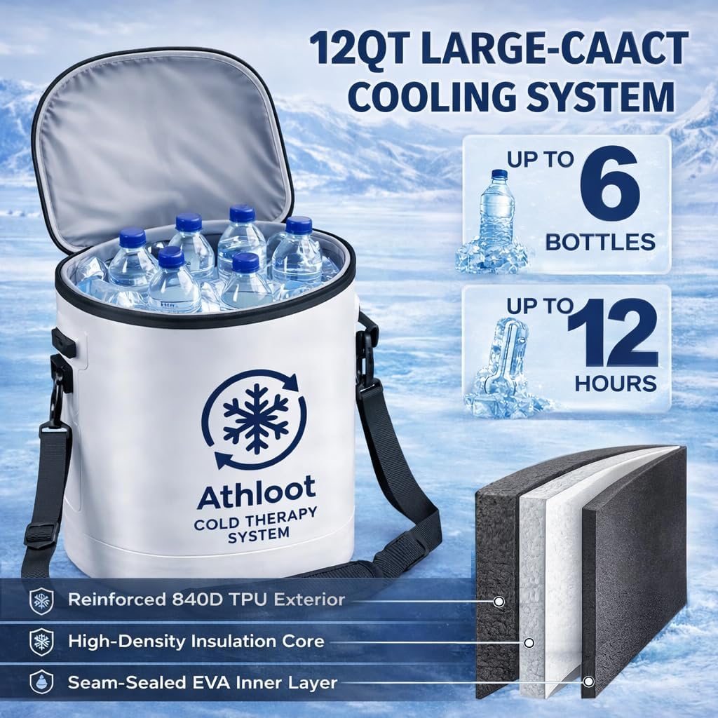 Ice Machine for Knee After Surgery – Cold Therapy Machine with Auto Timer, Leak-Proof Reinforced Bucket & Adjustable Flow for Knee Replacement and Multi-Joint Recovery - Image 2