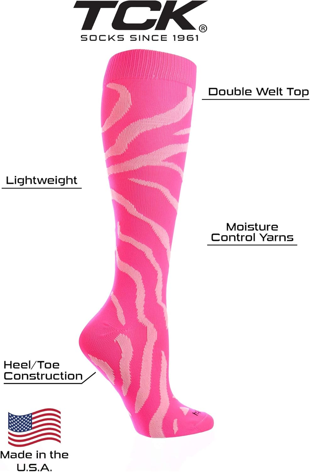 TCK Sports Krazisox Zebra Stripe Socks - Image 3