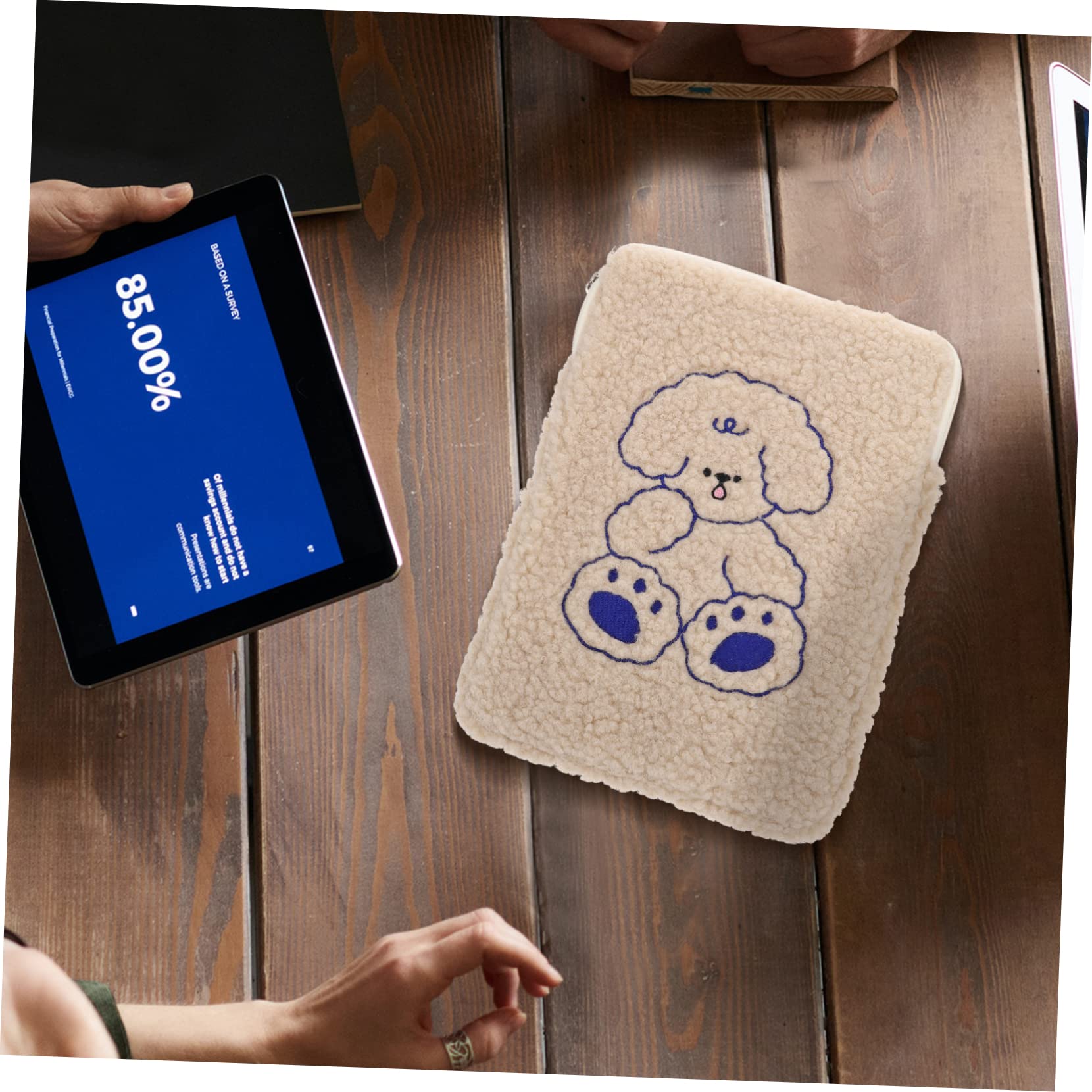 LALAFINA Stylish Sundries Pouch Cute Cartoon Tablet Case Durable Storage Bag for Students Versatile Design for Tablets Lightweight with Multiple Compartments