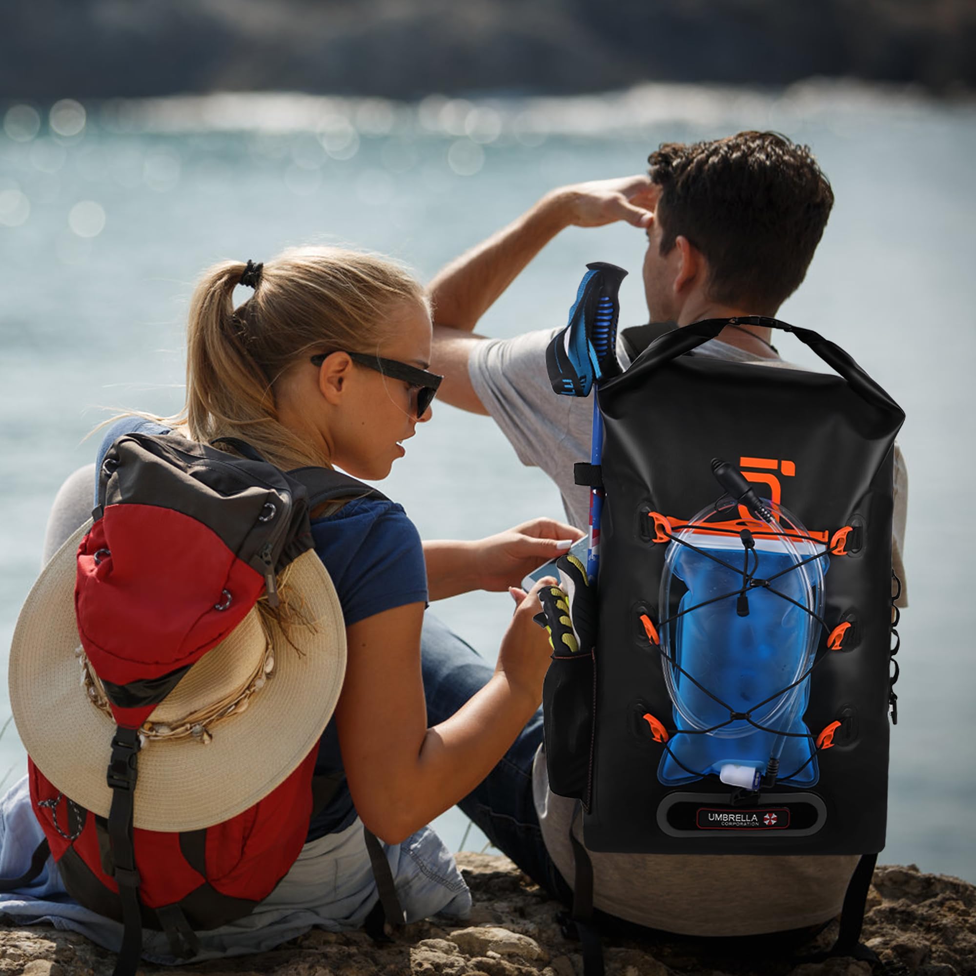 IDRYBAG Sac à Dos étanche pour Hommes et Femmes Sacs étanches pour Kayak Sac à Dos pour la Navigation