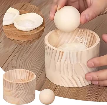 Dough Presser Dumpling Skin Pressing Tool, Bakeware Tool, Hand Pie Maker, Easy to Use,Dumpling Wrapper Press for Event,Restaurant Beige