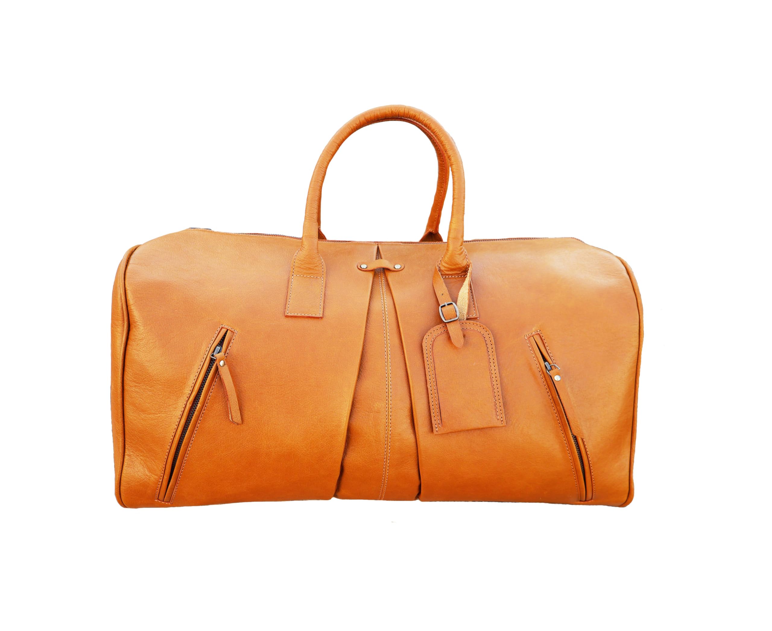 Leather Duffel Bag Handmade Leather Travel Bag for Men and Women Genuine Buffalo Large Weekend Shoulder Bag Overnight Leather Holdall Luggage Sports Gym Duffle Bag