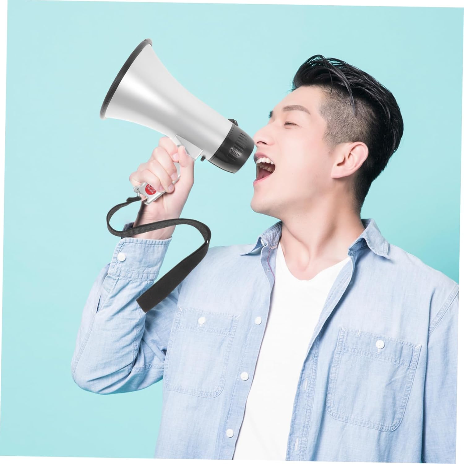 25W Portable Megaphone Bullhorn 240s Recording Plastic for Cheerleading Sports Events Emergency Announcements