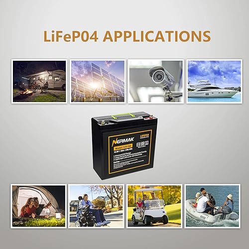 Miniatura 6 de Batería de ciclo profundo LiFePO4 de litio de 12 V 18 Ah, más de 2000 ciclos, batería recargable de fosfato de hierro y litio para energía solar