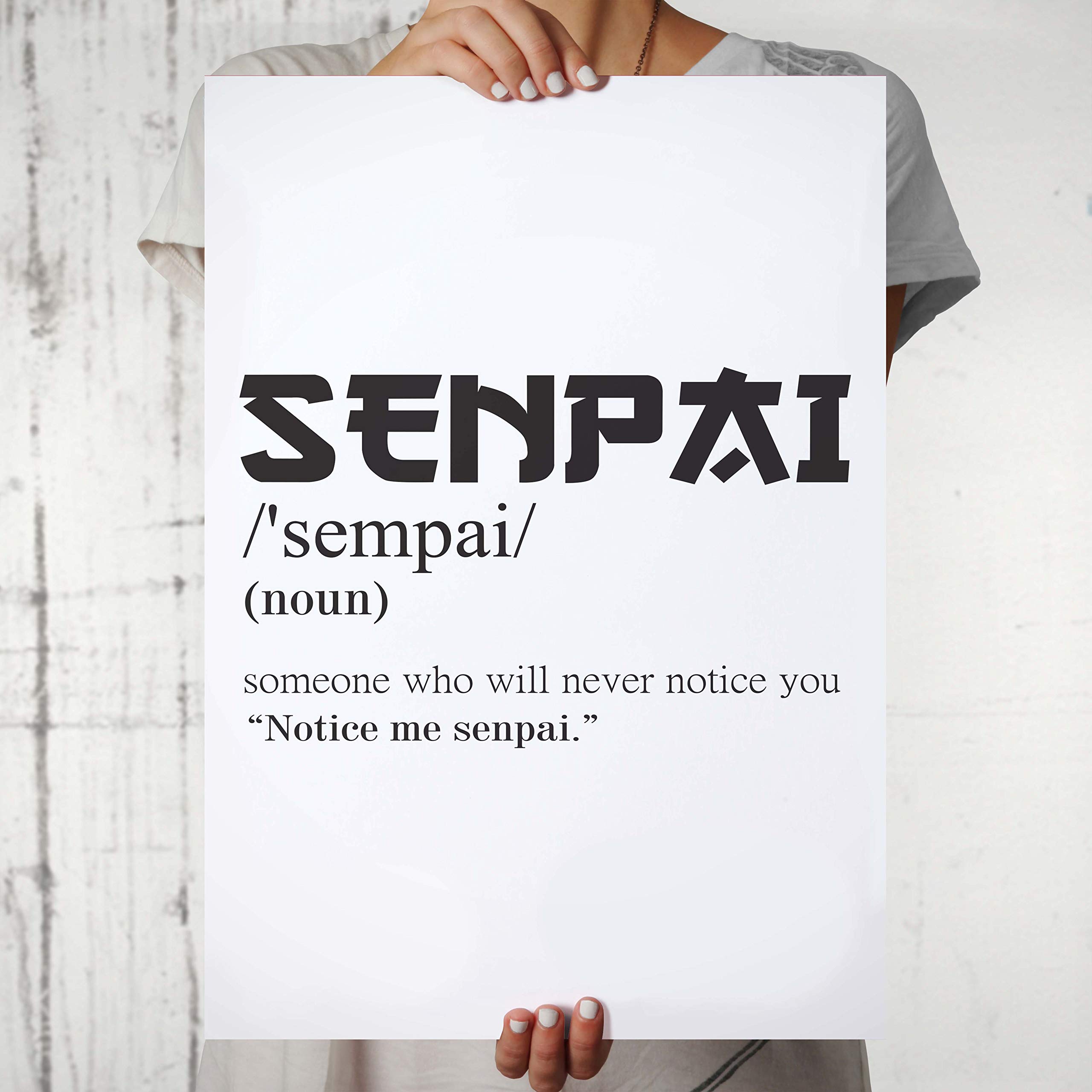 MCSID RAZZ - Senpai Wall Posters for Home | Anime Merchandise India for Home and Office | [Frame Not Included, A3 Size] Best birthday gift