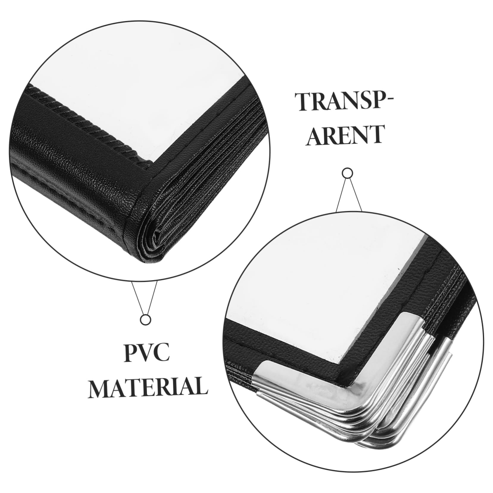 GLEAVI Libro de Menú de Restaurante de Pvc Transparente, 10 Páginas y 20 Lados, Fácil de Llevar, para Restaurantes y Cafeterías
