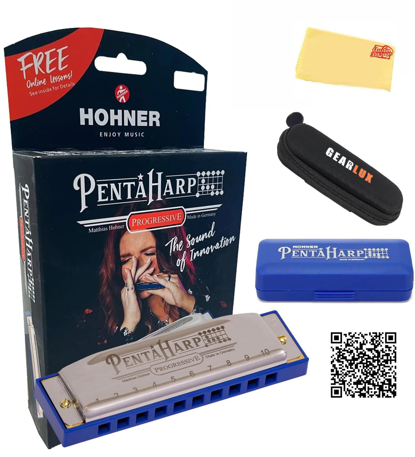 Amazon.com: Hohner PentaHarp Harmonica - Key of A Minor Bundle