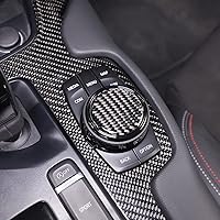 Vista 4 de Daeiclru Cubierta de perilla multimedia de control central de fibra de carbono suave para Toyota Supra GR A90 A91 MK5 2019-2022, cubierta de botón