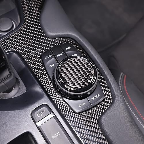 Miniatura 4 de Daeiclru Cubierta de perilla multimedia de control central de fibra de carbono suave para Toyota Supra GR A90 A91 MK5 2019-2022, cubierta de botón