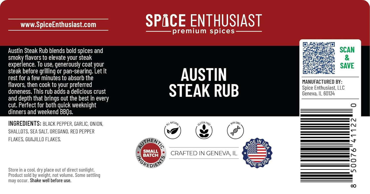 Spice Enthusiast Austin Steak Rub - 4.5 oz - Image 2