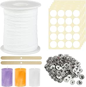 Gazechimp Kerzendocht 100 Stück - 14cm Flachdochte Aus Baumwolle Für Kerzenherstellung