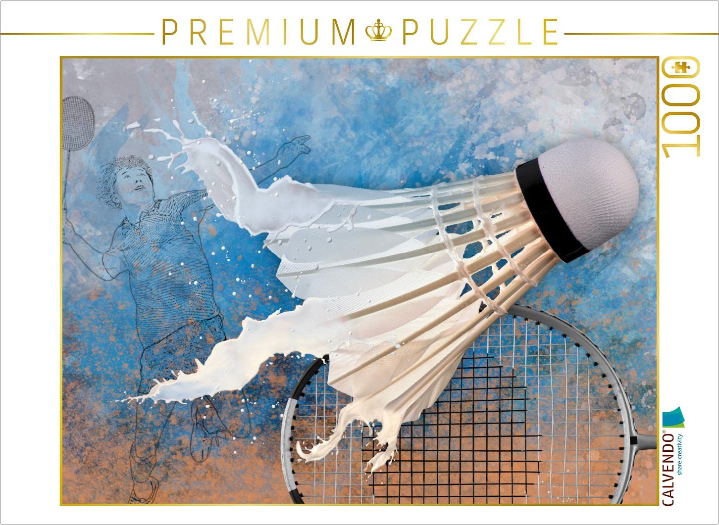 CALVENDO Puzzle Sport Meets Splash - Badminton 1000 Pieces 64 x 48 cm from Marion Krätschmer