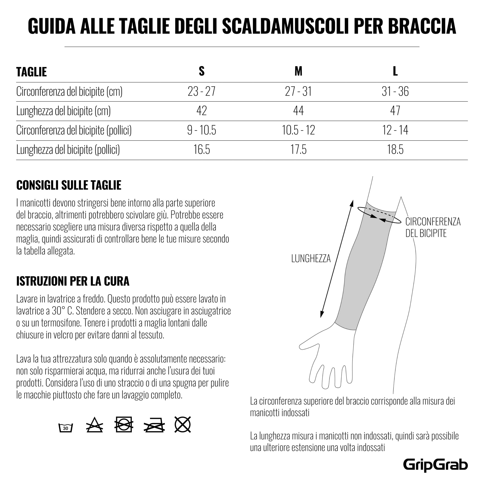 GripGrab Gripgrab Upf 50+ Uv-protection Arm Sleeves Anti-slip Thin Breathable Summer Warmers For Biking Hiking Running Outdoors Scaldamuscoli Unisex - Adulto (Pacco da 1)