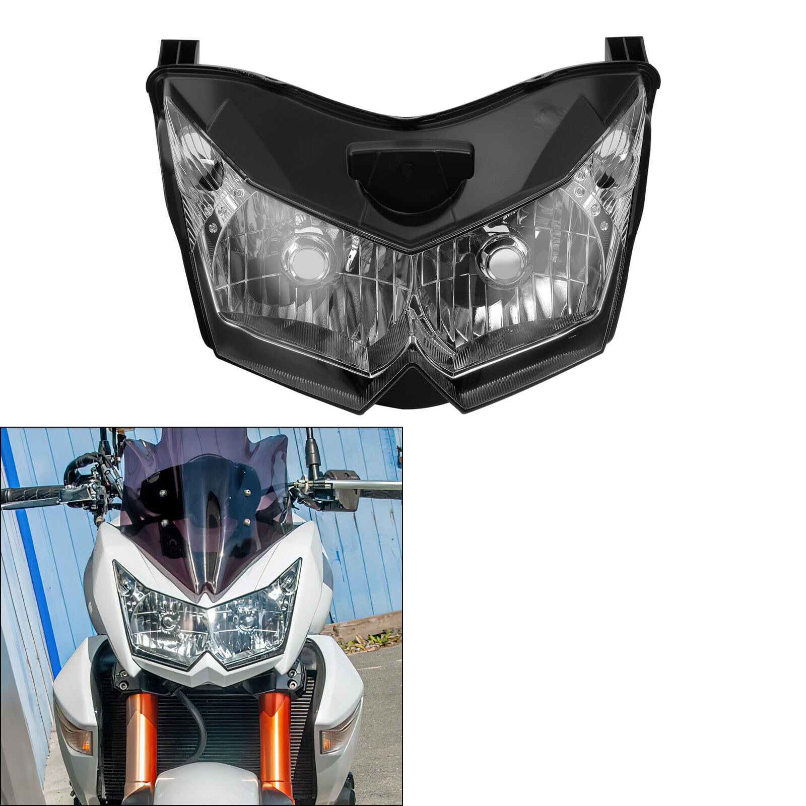 TCMT Front Headlight Lamp Assembly Fit For Kawasaki Z1000 ZRT00B 2007-2009 2008