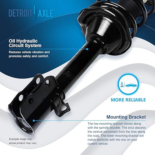 Miniatura 282 de Detroit Axle - Puntal delantero para Hyundai Sonata 2012-2014 2012-2015 Kia Optima, puntal lateral izquierdo con montaje de resorte helicoidal 2013