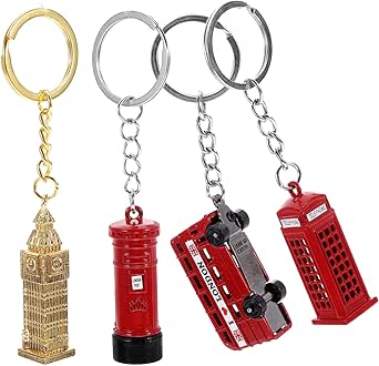 Top 10 - Llavero Clásico De Buzón De Correo Real De Londres, Auténtico Diseño De Caja De Pilar Rojo, Recuerdo Británico, Llavero De Metal Fundido 3D