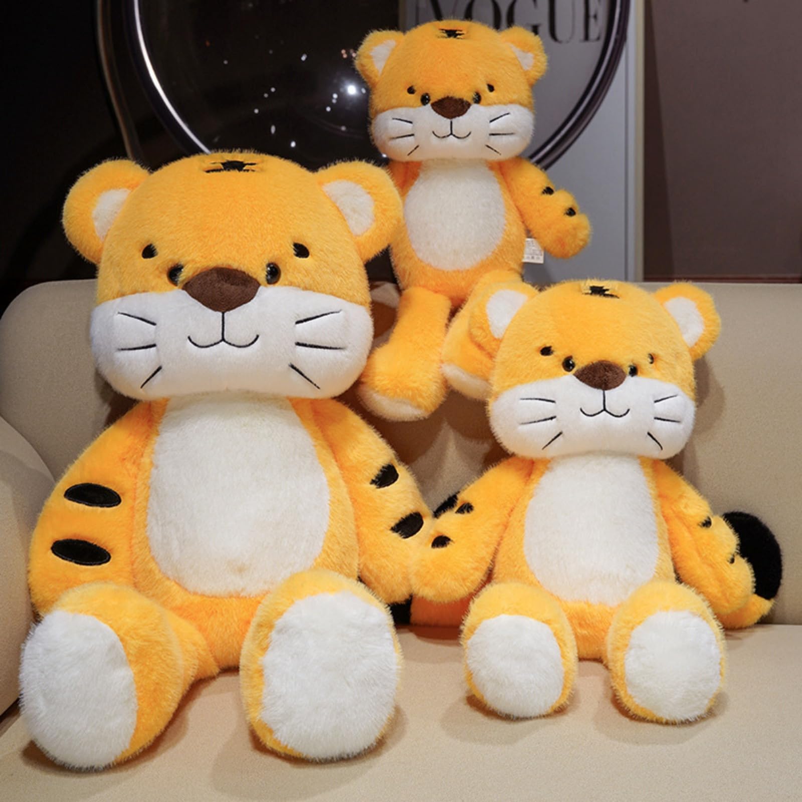 Kuscheltier Tiger,Plüschtier,Weichem Plüschmaterial,Stofftier,Geschenk Kinder,Soft Toy,Plüsch Spielzeug Tiger Plüschtier,Flauschiger Stofftier zum Spielen,Gemütliches Schmusetie (70cm)