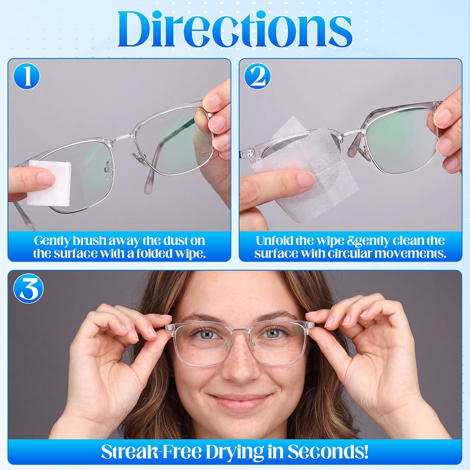 Tellegloww 2000 Pcs Lens Wipes for Eyeglasses Glasses Cleaner Bulk