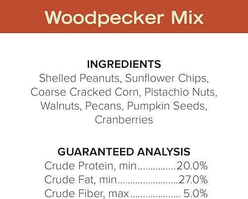 Miniatura 3 de Blue Seal Woodpecker Mix Wild Bird Seed  Mezcla premium de nueces, semillas de girasol y frutas  Bolsa de 8 libras