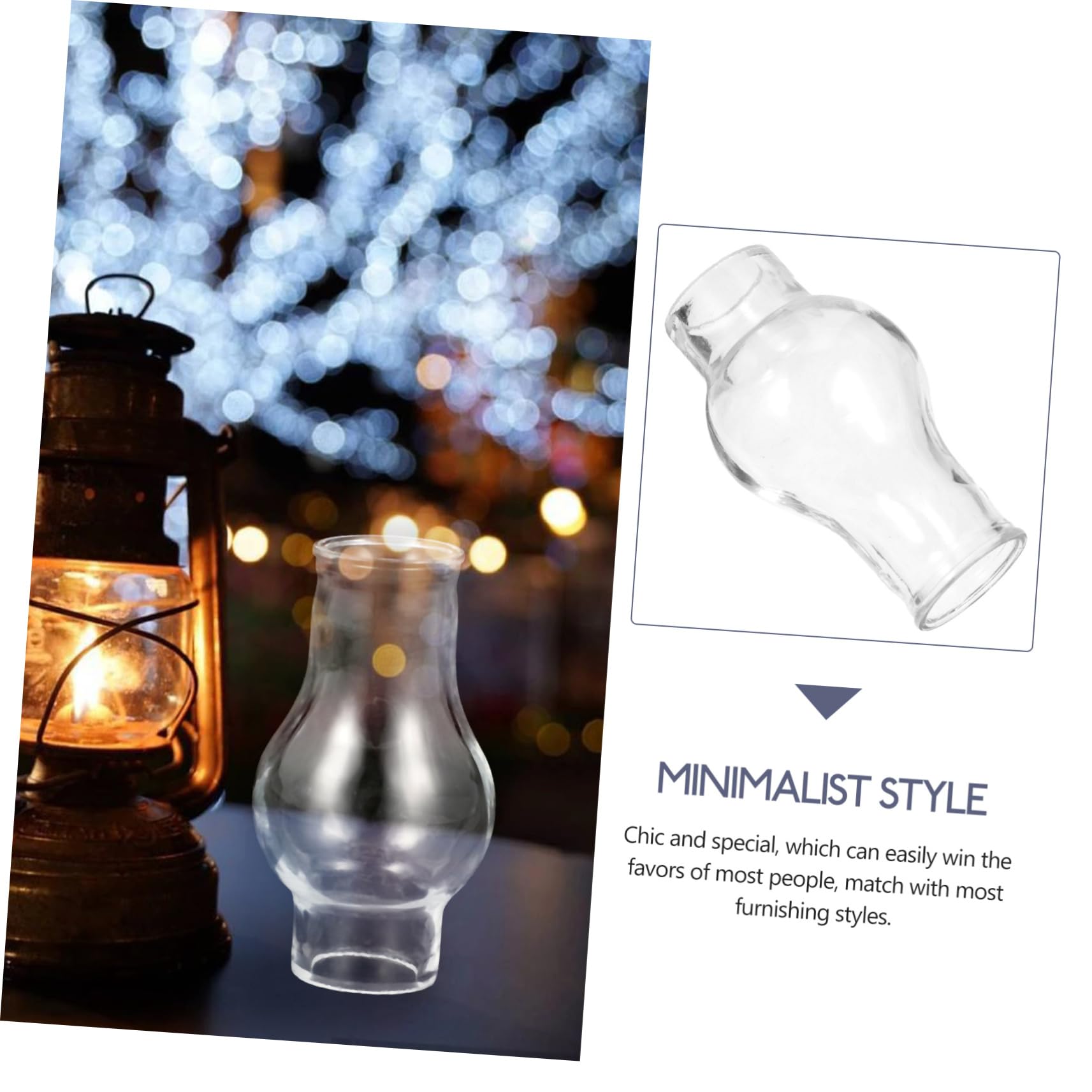 Lot De 2 Abat-jours En Verre Pour Lampe à Huile, Couvercle