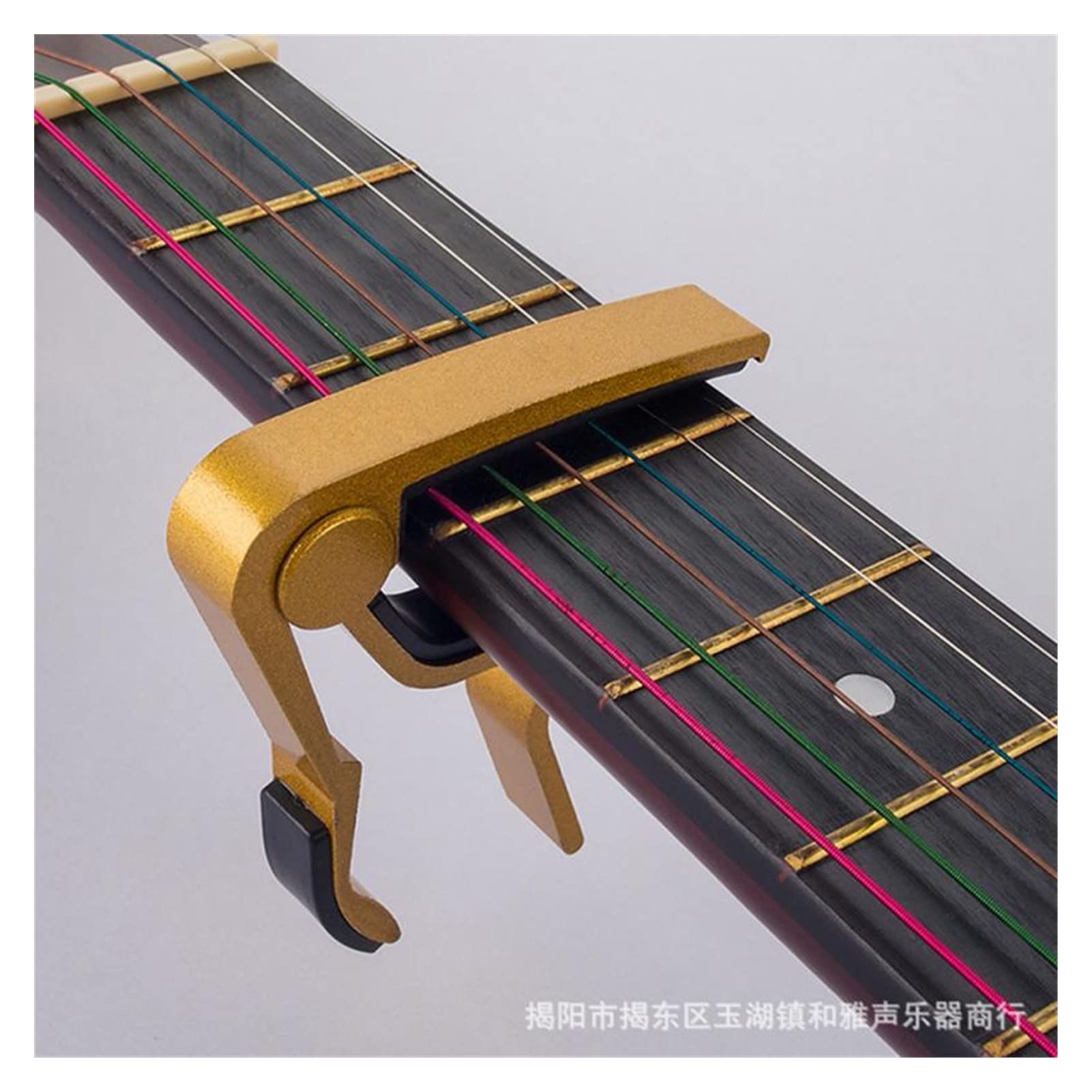 Guitar Capo Trigger Clamps do akustycznych elektrycznych gitar klasycznych akcesoria Crete Metal Capo części do gitary Instrument strunowy, gitara Capo (kolor: czarny) (żółty)