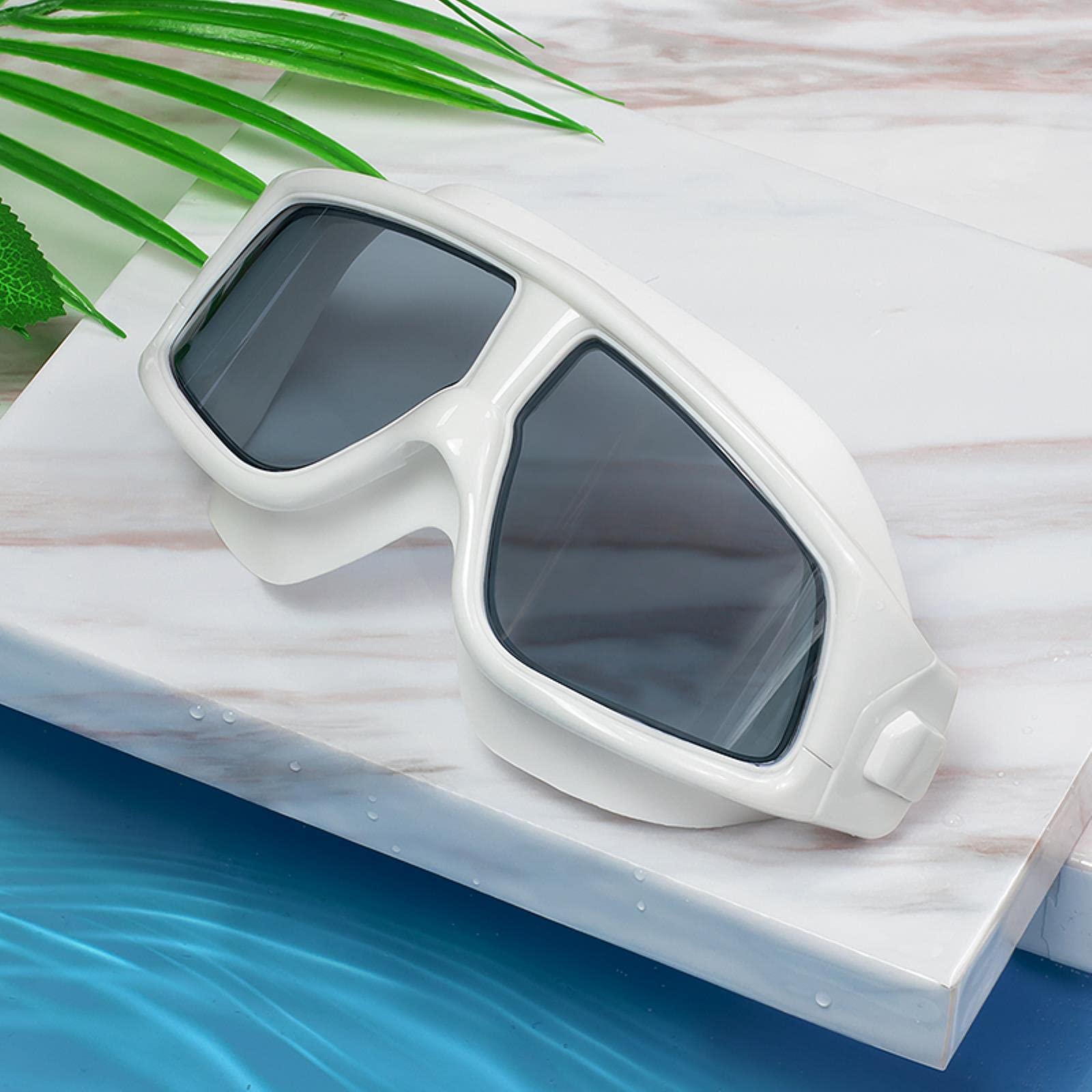 occhialini, Occhiali da nuoto for uomo e donna, anti-appannamento, UV, montatura grande, for adulti, sportivi, impermeabili, in silicone