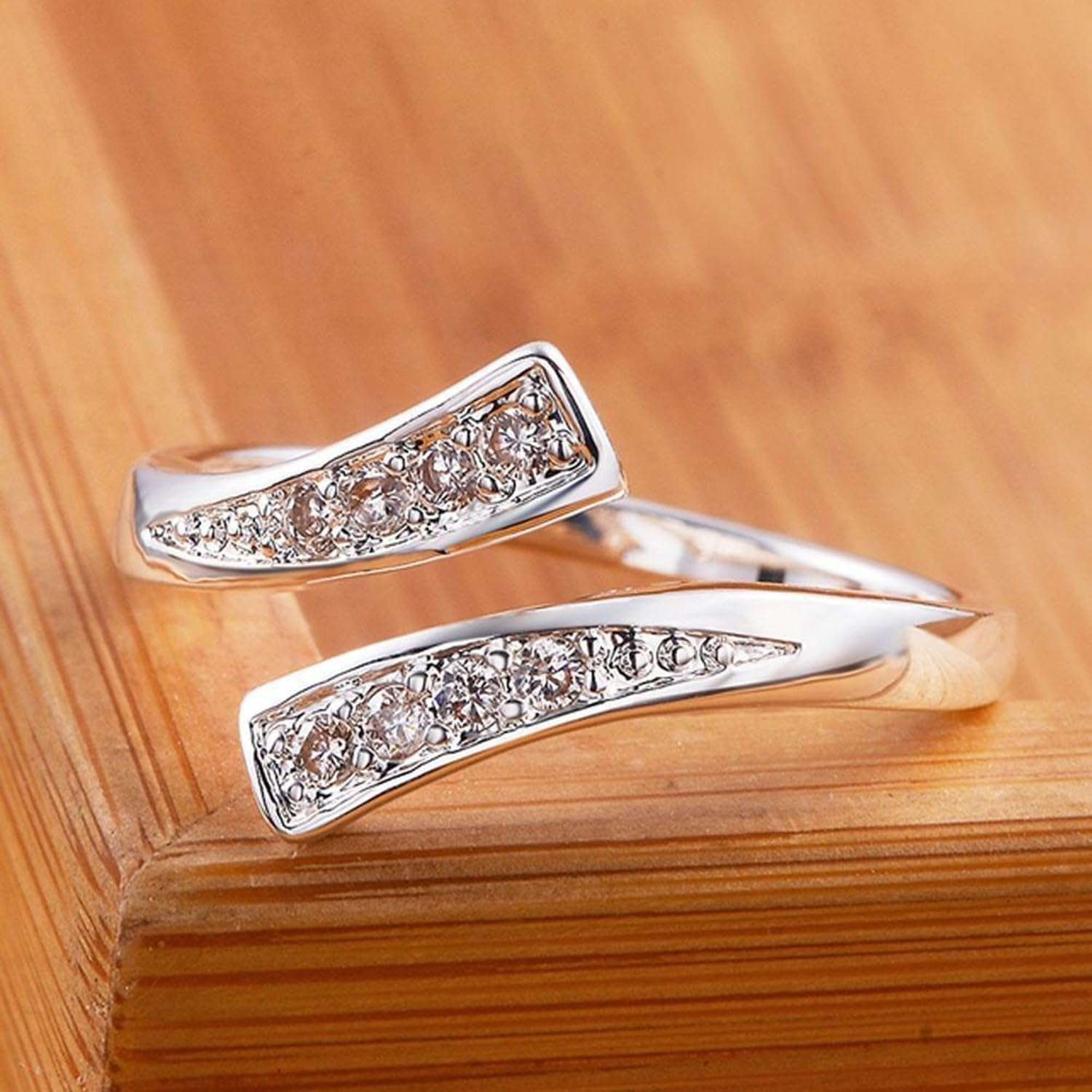 Toe Rings for Women Adjustable Cubic Zirconia Toe Ring