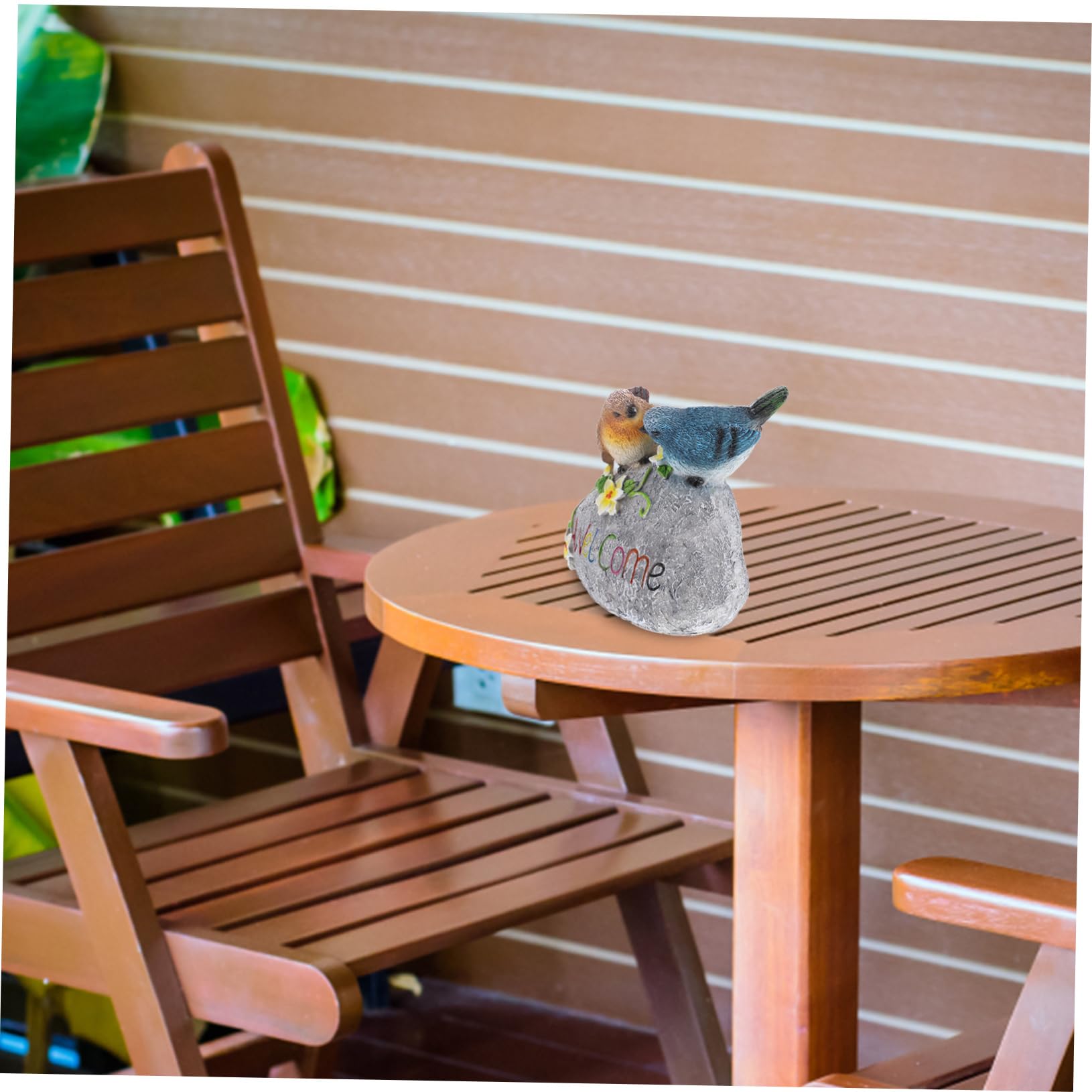 Toddmomy 2 Pezzi Decorazione Uccelli Scultura Benvenuto per Esterni Statua per Cortile e Patio Accessorio