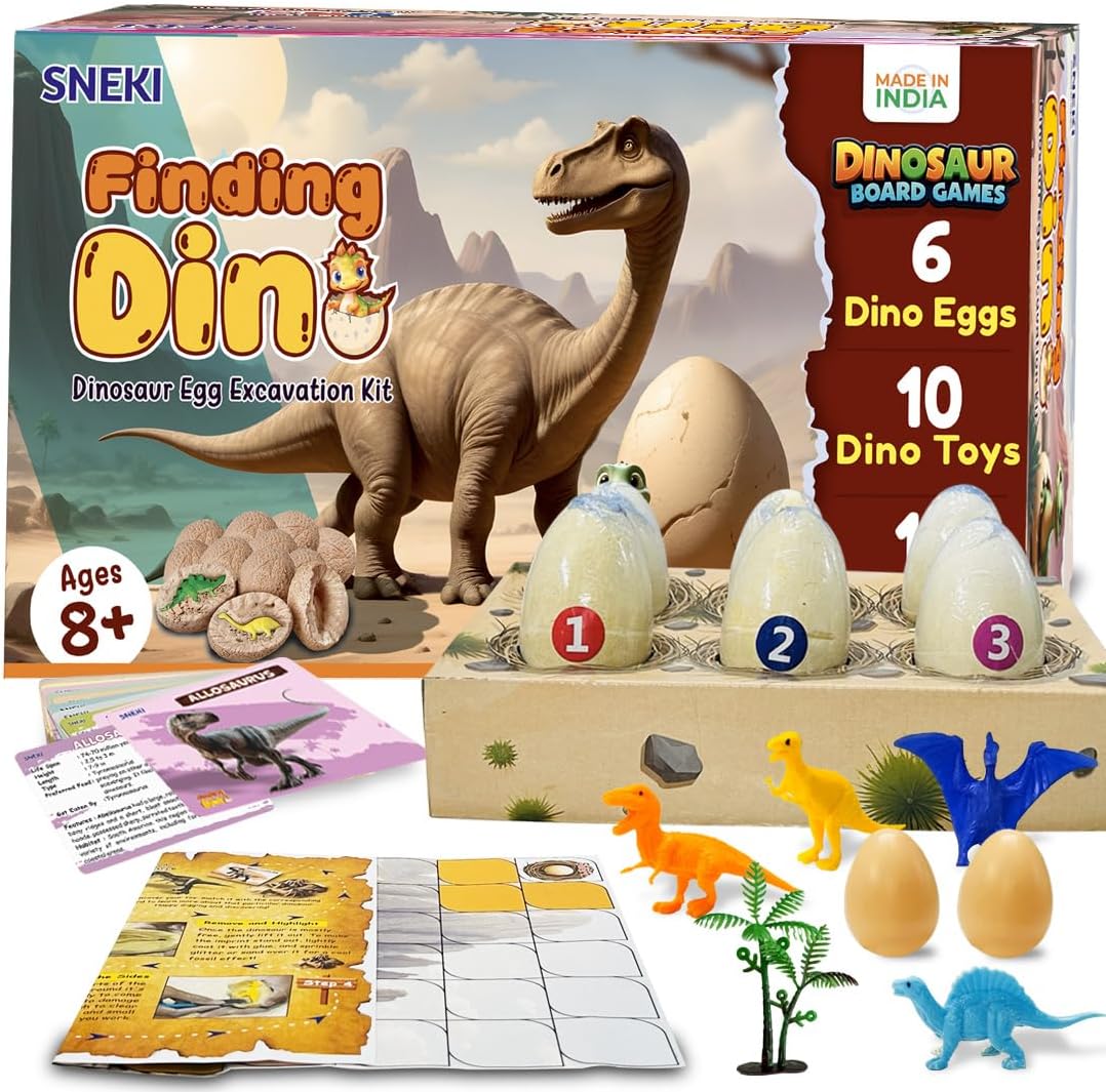 SNEKI DIY Dinosaur Toys Kit for Kids | Dinosaur Fossil Egg Excavation Kit Set for Kids Boys Girls 8-12 | Birthday Gift Toy for Kid Age 8 9 10 11 12 Year Old boy Science Dinosaur Fossil Digging Kit