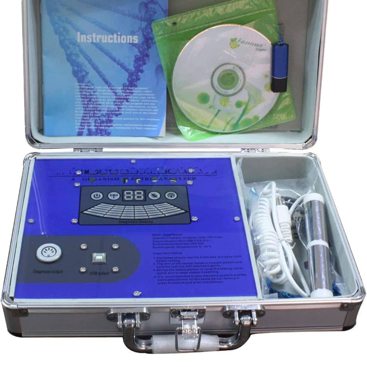 Analizador Cuántico, Analizador MagnéTico De Resonancia Cuántica, Detector De Subsalud Corporal Con AnáLisis 3D DináMico, Prueba RáPida Y Precisa De Salud FíSica, MultilingüE, Para Windows