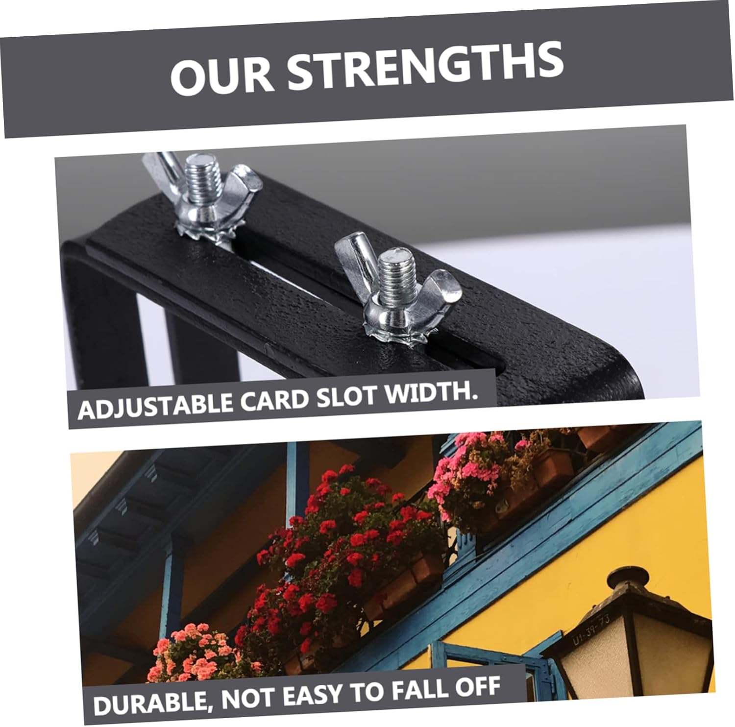 Adjustable Iron Flowerpot Rack for Balcony Hanging Plant Pot Holder with Hooks for Indoor and Outdoor Use Suitable for Succulents and Flowers